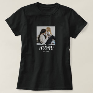 Mum Established Script Photo T-Shirt