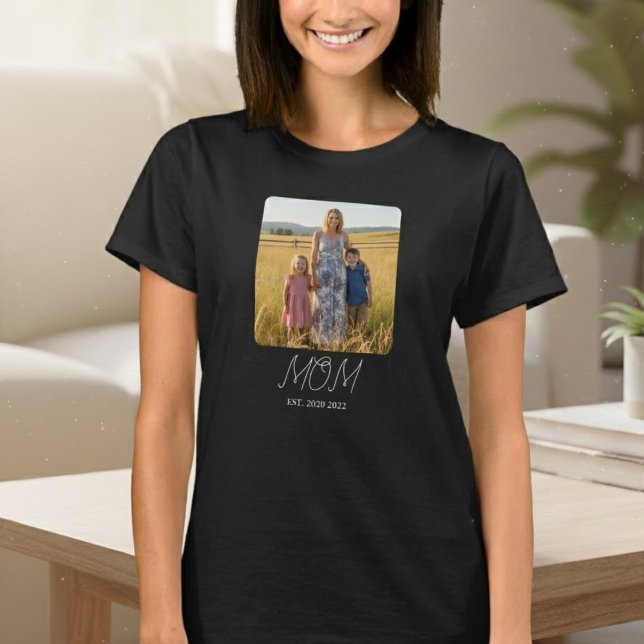 Mum Established Script Photo T-Shirt (Creator Uploaded)