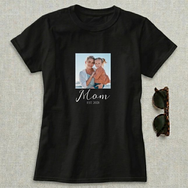 Mum Established Script Photo T-Shirt (Creator Uploaded)