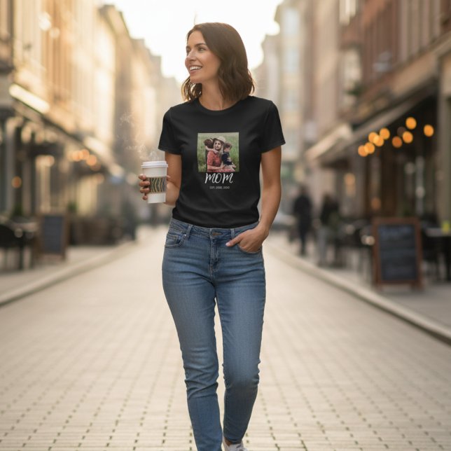 Mum Established Script Photo T-Shirt (Creator Uploaded)