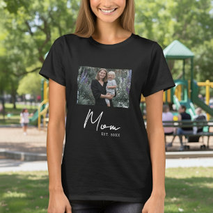 Mum Established Script Photo T-Shirt
