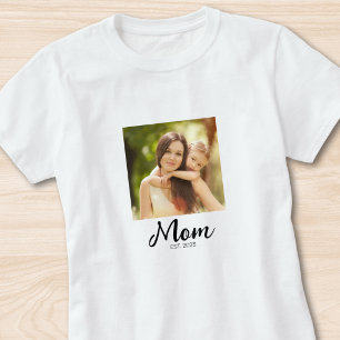 Mum Established Script Photo  T-Shirt