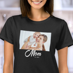Mum Established Script Photo T-Shirt