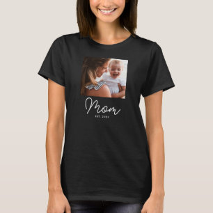Mum Established Script Photo T-Shirt