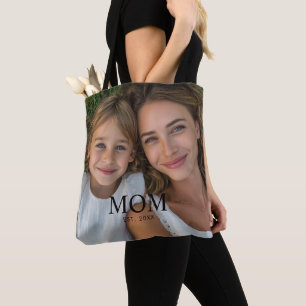 Mum Established Script Photo Tote Bag