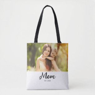 Mum Established Script Photo Tote Bag