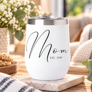 Mum Established Script White New Mum