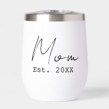 Mum Established Simple Elegant Script New Mum 