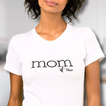 Mum Established Simple Mother T-Shirt<br><div class="desc">Simple mum Personalised Shirt. Celebrate motherhood with this minimalist design featuring the word “mum” in lowercase serif font across the front for a warm and playful look. At the bottom right, you can add a personalised “est. year” to make it special for a mum-to-be, a new mother, or just to...</div>