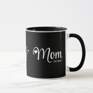 Mum Established Simple Script Mothers Gift Mug