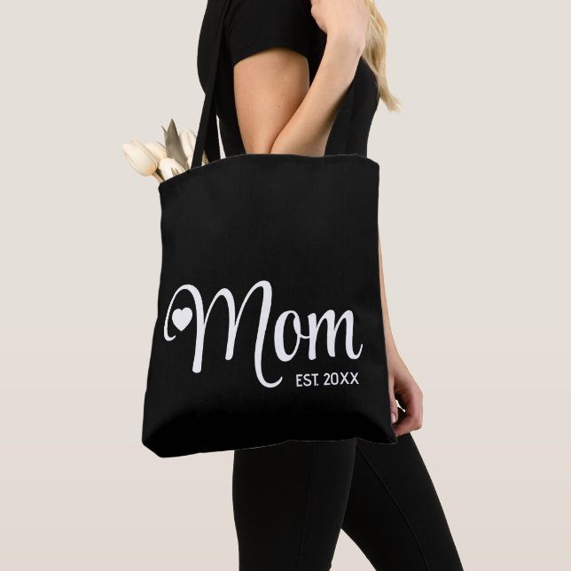Mum Established Simple Script New Mum Gift Tote Bag (Close Up)