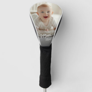 Mum Established Stylish Modern Custom Photo Golf Head Cover