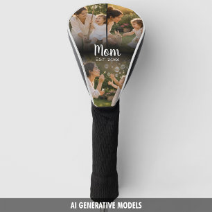 Mum Established Three Photo Keepsake Golf Head Cover