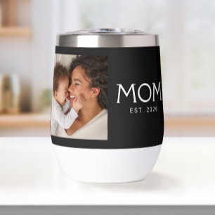 Mum Established Typography Black Photo