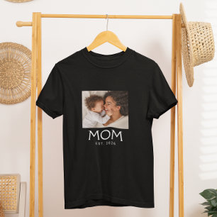 Mum Established Typography Photo T-Shirt