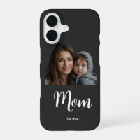 Mum Established Year Black Modern Script