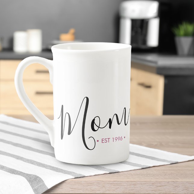 Mum Established Year Personalised Bone China Mug (Mom Established Year Personalized Bone China Mug)