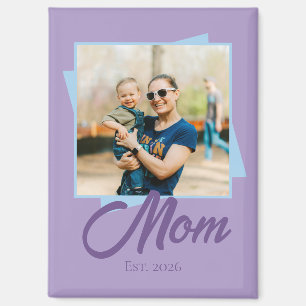 Mum Established Year with Photo Magnet