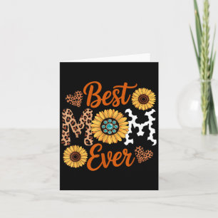 Mum Ever Mothers Day Leopard Mum Suower Lover Card