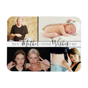 Mum Everyone Wants   Chic White Quote Family Photo Magnet