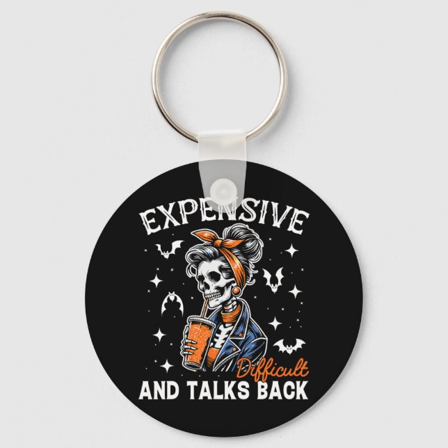 Mum Expensive Difficult &amp; Talks Back Halloween Key Ring (Front)