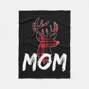 Mum Family Matching Pajama - Christmas Red Nose De Fleece Blanket
