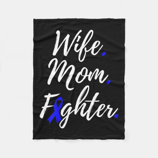 Mum Fighter Alopecia Areata Awareness  Fleece Blanket (Front)