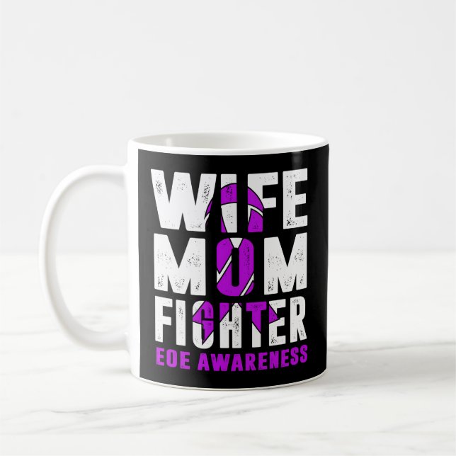 Mum Fighter Eoe Awareness Coffee Mug (Left)