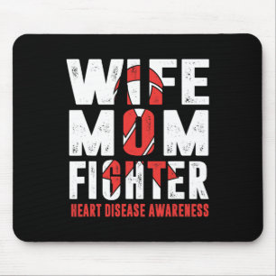 Mum Fighter Heart Disease Awareness Mouse Pad