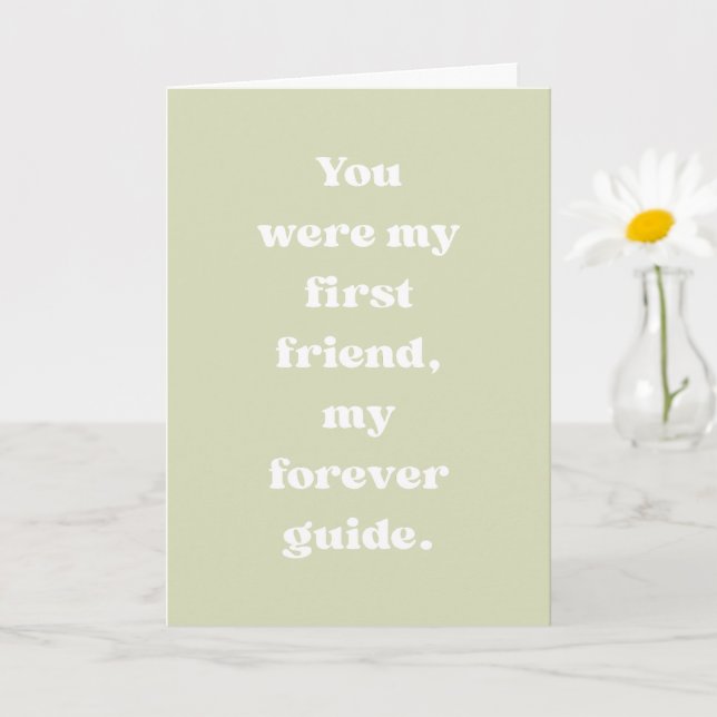 Mum First Friend Forever Guide Heartfelt Card (Small Plant)