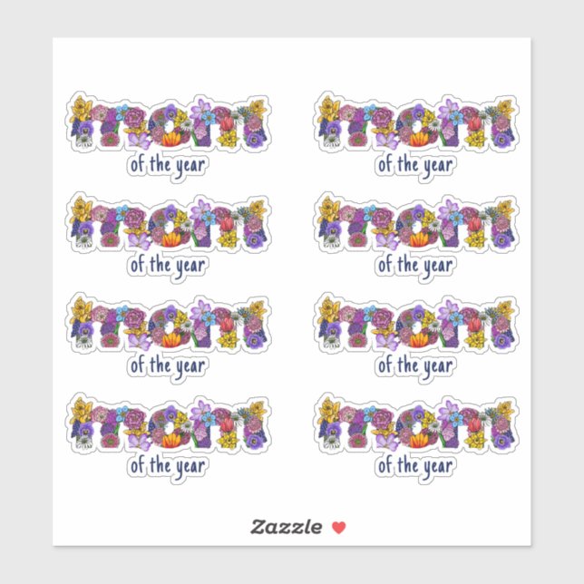 Mum- Floral Letters (Sheet)