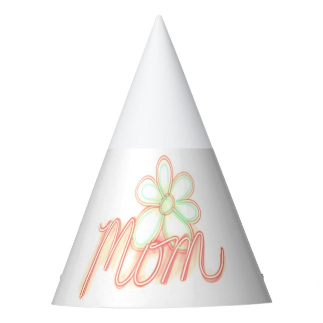 Mum Flower Art  Party Hat (Front)