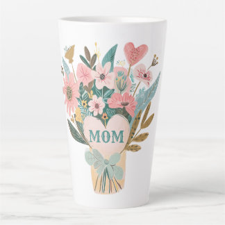 Mum Flower Bouquet Latte Mug