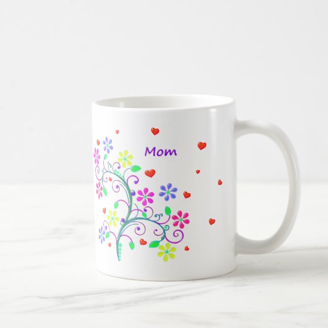 Mum Flower Cup With Custom We *Heart* You (Right)