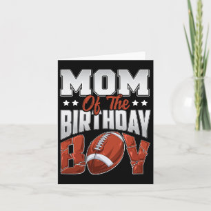 Mum Football Birthday Boy Family Baller B-day Part Card