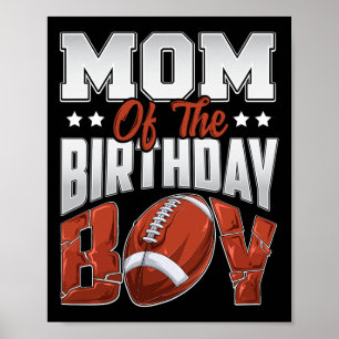 Mum Football Birthday Boy Family Baller B-day Part Poster