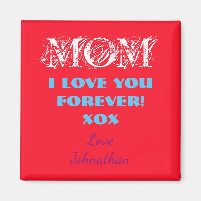 Mum Fridge Magnet Personalised Gift For Mother (Front)