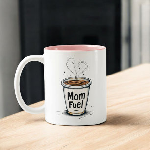 Mum Fuel   Funny Coffee Lover Mum Gift   Two-Tone Coffee Mug