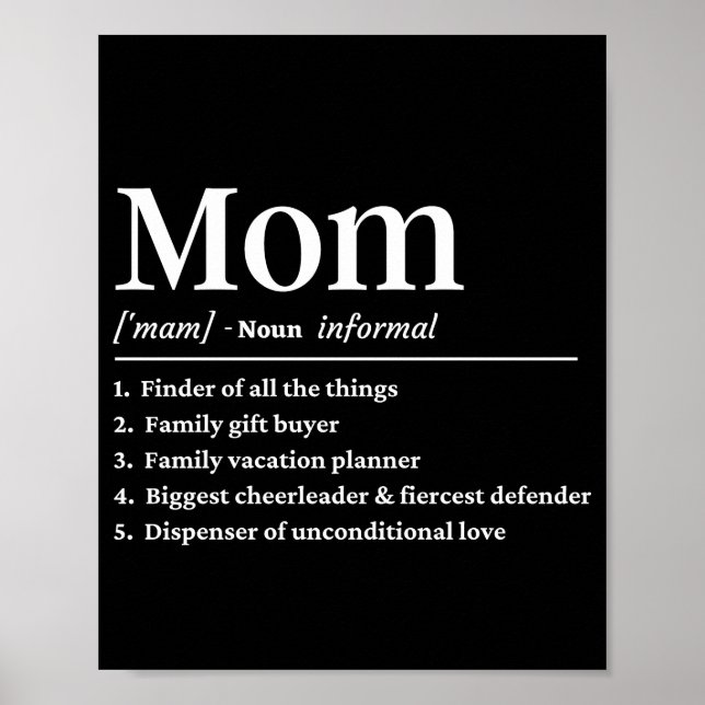 Mum funny definition poster (Front)