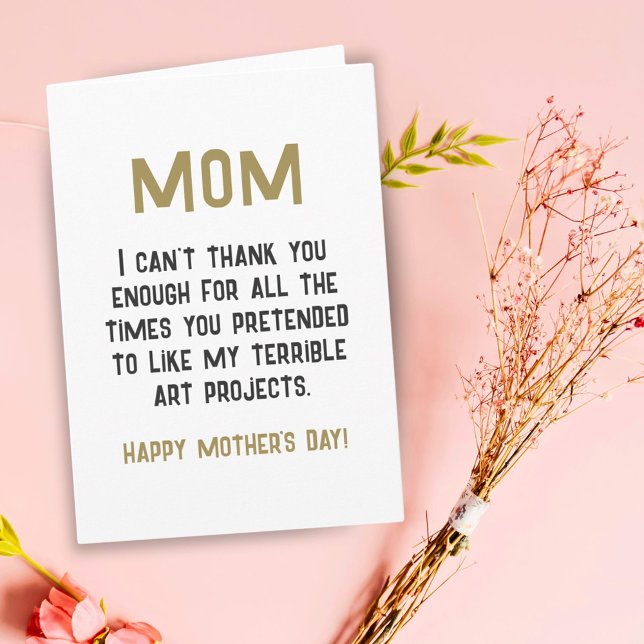 Mum Funny Humour Quote Mother's Day Card (Creator Uploaded)