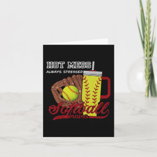 Mum Game Day Vibes Mothers Day Women Softball Mama Card
