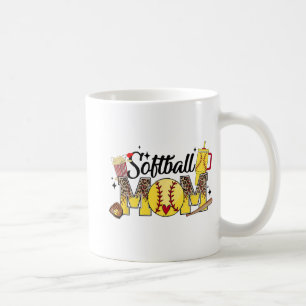 Mum Game Day Vibes Mothers Day Women Softball Mama Coffee Mug