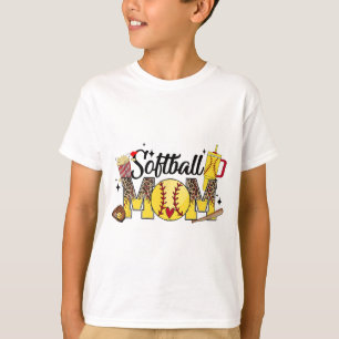 Mum Game Day Vibes Mothers Day Women Softball Mama T-Shirt