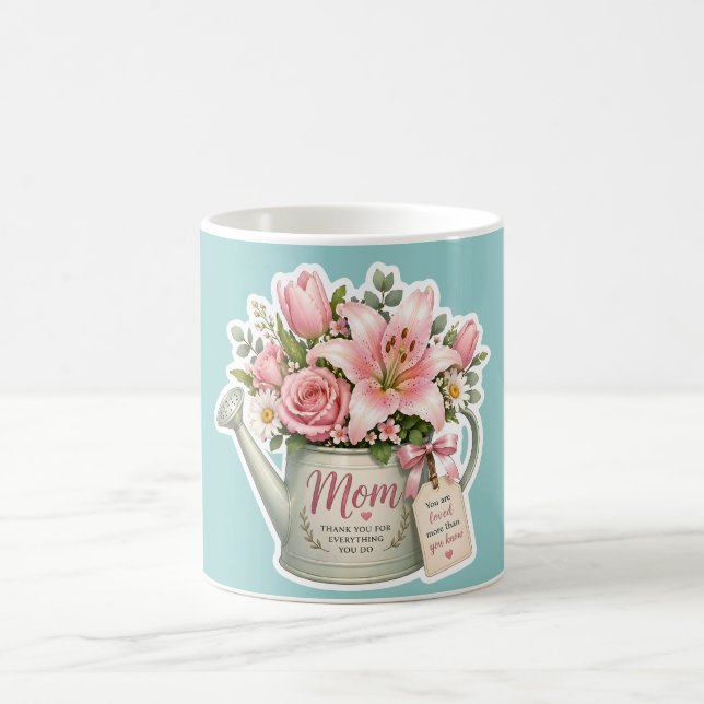 Mum Garden Flowers Coffee Mug (Center)