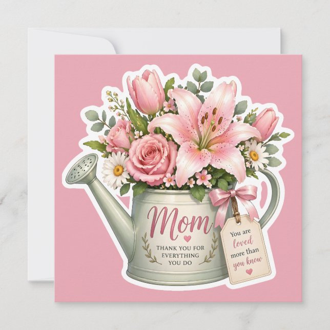 Mum Garden Flowers Save The Date (Front)