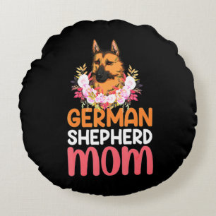 Mum German Shepard Shepherd Dog Round Cushion