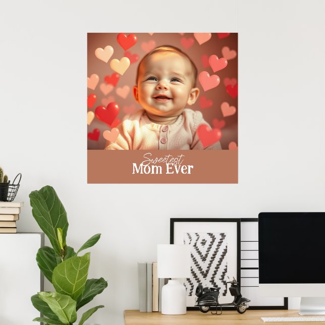 Mum Gift Add Photo and Text Poster (Home Office)