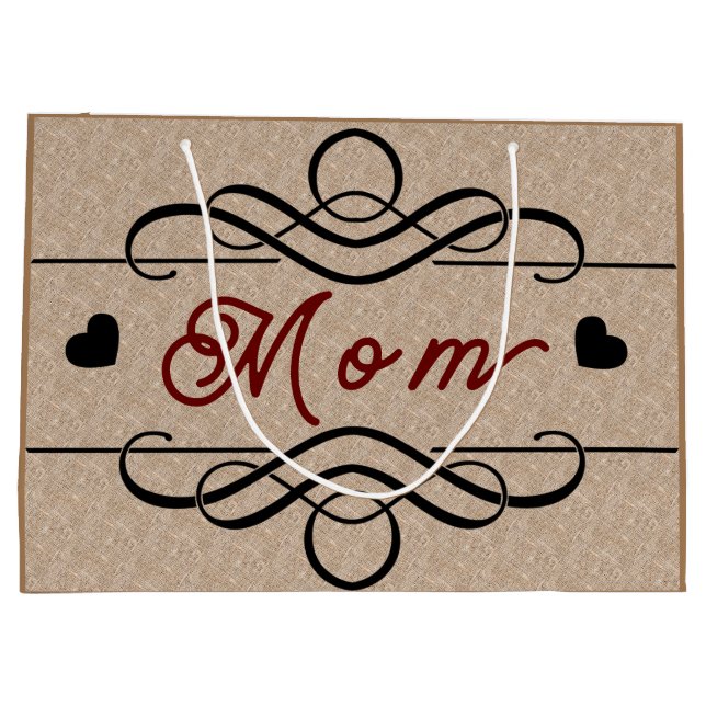 mum Gift Bag - Small, Glossy (Back)