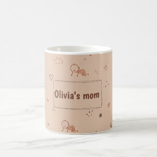 Mum Gift Cute Kids Doodle Name Design Coffee Mug