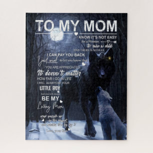 Mum Gifts   Letter To My Mum Love From Son Jigsaw Puzzle